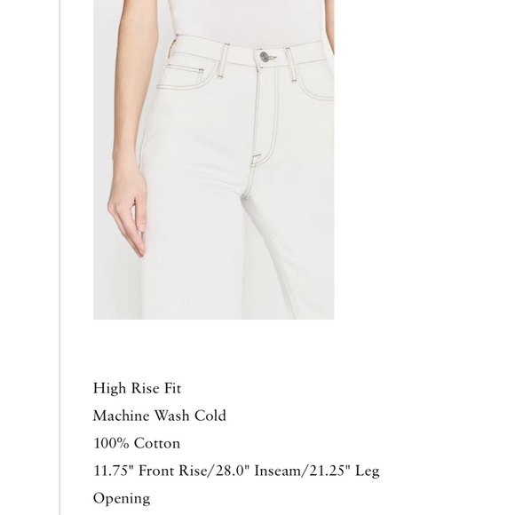 SALE FRAME LE JANE CROP HIGH RISE JEAN - Picture 9 of 10